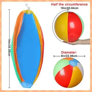 24 Pack 16 Inches Inflatable Beach Ball Kids and Adults Blow up Rainbow Colored Beach Ball for Beach Pool Party Favors School Water Games Toys Summer Supplies (Colorful)