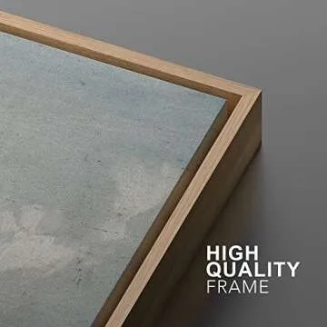 MUDECOR Gray Clouds Framed Canvas Art 24x36