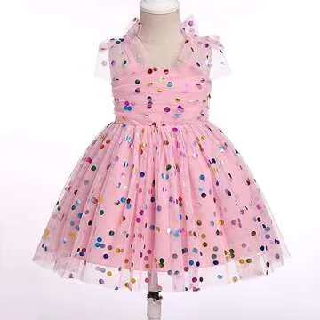 Toddler Tutu Dress: Girls Tulle Pageant Dresses, First Birthday Outfit Ruffle Sleeveless Pastel Cake Smash Clothes for Photo Shoot Fairy Cosplay Dance Evening Ball Gown Blush Pink 3-4T