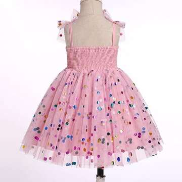 Toddler Tutu Dress: Girls Tulle Pageant Dresses, First Birthday Outfit Ruffle Sleeveless Pastel Cake Smash Clothes for Photo Shoot Fairy Cosplay Dance Evening Ball Gown Blush Pink 3-4T