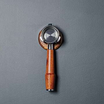 KNODOS Wall-Mounted Portafilter Holder Wall Rack Espresso Station Organizer Premium Espresso Machine Accessories/Secure & Easy Installation - Suits 51mm, 54mm & 58mm Portafilters