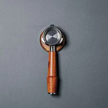 KNODOS Wall-Mounted Portafilter Holder Wall Rack Espresso Station Organizer Premium Espresso Machine Accessories/Secure & Easy Installation - Suits 51mm, 54mm & 58mm Portafilters