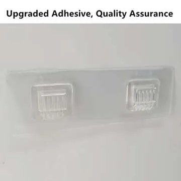 JiePai Acrylic Corner Shower Caddy Shelf with Hooks 2 Pack, Adhesive Wall Mounted Bathroom Shower Shelf Organizer for Inside Shower & Kitchen Storage