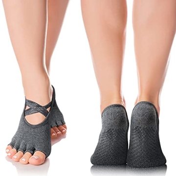SATINIOR 6 Pairs Non-Slip Yoga Socks for Women