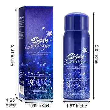 LATIBELL 2.11fl.oz Silver Glitter Spray for Hair, Spray On Fine Glitter Body Shimmer Party Rave Festival Accessories for Women