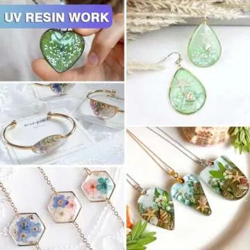 OSBANG 500g UV Resin Crystal Clear Hard UV Cure Epoxy Resin, Upgraded Formula UV Resin, Solar Activated Glue Kit Transparent Resin, Ultraviolet Fast Curing Resin for Jewelry Making Craft Decoration