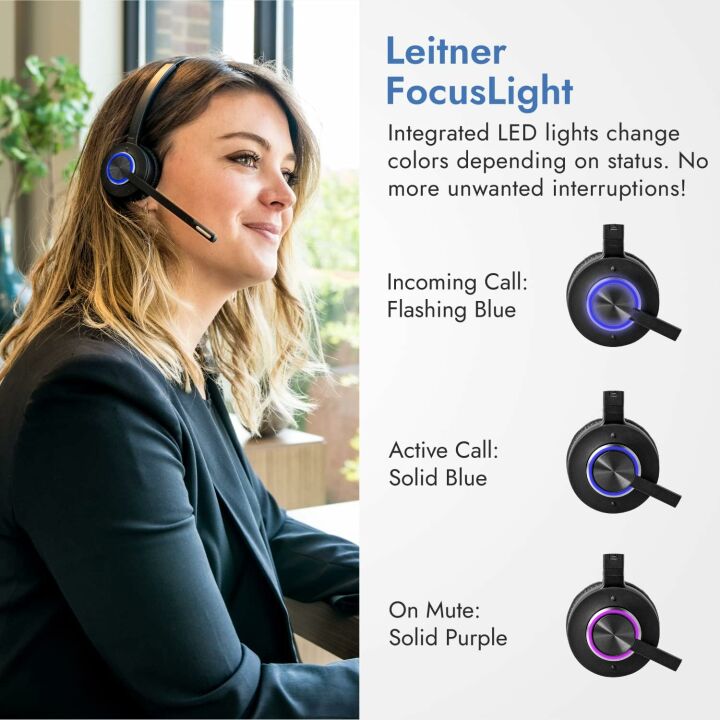 Leitner LH675 Wireless Headset for Office & Home Use
