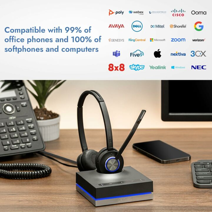 Leitner LH675 Wireless Headset for Office & Home Use