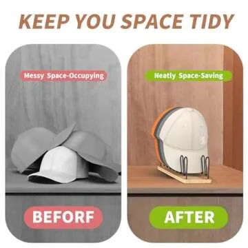 JigJag Hat Organizer for 14 Baseball Caps - Stylish Storage