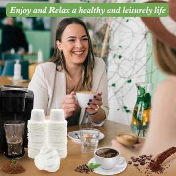 Aussen Disposable Coffee Paper Filters Replacement Kerig Filter Fit All Keurig Single Serve Filter Brands Compatible with Reusable Single Serve Pods Keurig Coffee Maker 300 Count