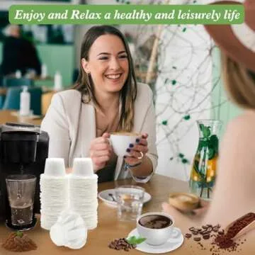 Aussen Disposable Coffee Paper Filters Replacement Kerig Filter Fit All Keurig Single Serve Filter Brands Compatible with Reusable Single Serve Pods Keurig Coffee Maker 300 Count