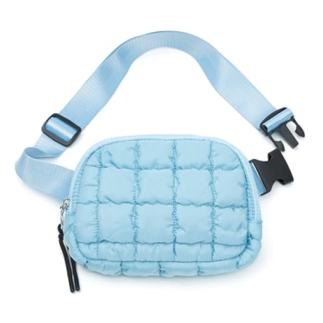 Quilted Puffer Belt Bag - Lightweight Crossbody & Waist Fanny Pack for Active Lifestyles