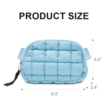 Quilted Puffer Belt Bag Lightweight Crossbody Waist Fanny Pack