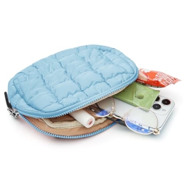 Quilted Puffer Belt Bag Lightweight Crossbody Waist Fanny Pack