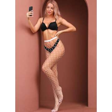 VEBZIN Fishnet Tights: 2 Stylish Pairs for Every Occasion