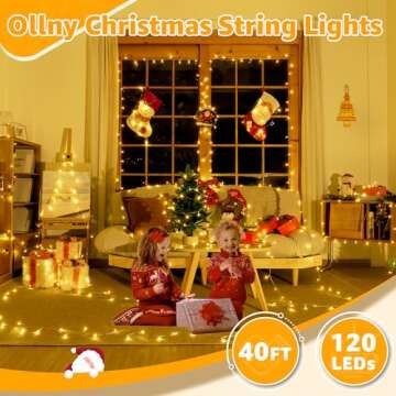 Ollny 1000 LED Cluster Lights + 120 LED String Lights