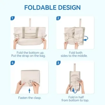 BOSTANTEN Travel Tote Bag Foldable Waterproof Beach Gym Bag