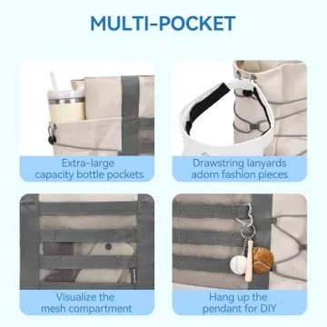 BOSTANTEN Travel Tote Bag Foldable Waterproof Beach Gym Bag