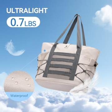 BOSTANTEN Travel Tote Bag Foldable Waterproof Beach Gym Bag