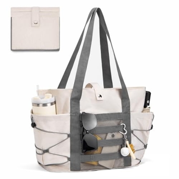 BOSTANTEN Travel Tote Bag Foldable Waterproof Beach Gym Bag