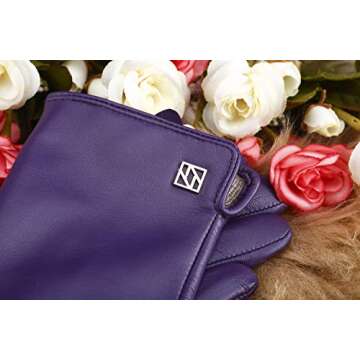 NappaNovum Women's Italian Leather Gloves - Lambskin Touchscreen Winter Gloves