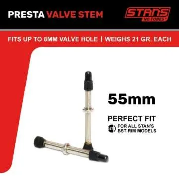 NoTubes Universal Valve for Tyres Compatible With 8 mm