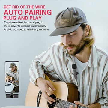 Aisizon Wireless Clip Mic for iPhone 15 and Smartphones