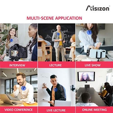 Aisizon Wireless Clip Mic for iPhone 15 and Smartphones