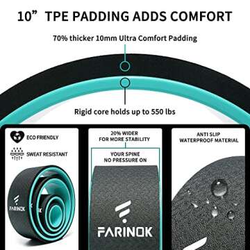 Yoga Wheel Set of 3+1 – Upgraded Back Wheels for Deep Tissue Massage & Improved Stretching