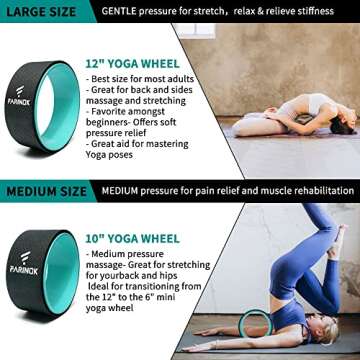 Yoga Wheel Set of 3 + 1 for Stretching and Pain Relief