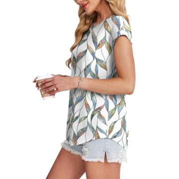 XIEERDUO Women's Dressy Casual Short Sleeve Blouses