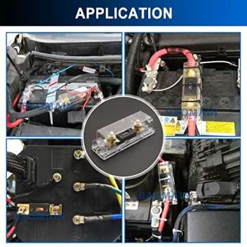 Baomain Electrical Protection ANL Fuse Holder Kit for Car Vehicles Audio System RoHS with 400Amp ANL Fuses (ANL 400A) (1 x Holder，1 x Fuses)