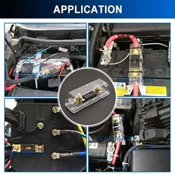 Baomain Electrical Protection ANL Fuse Holder Kit for Car Vehicles Audio System RoHS with 400Amp ANL Fuses (ANL 400A) (1 x Holder，1 x Fuses)