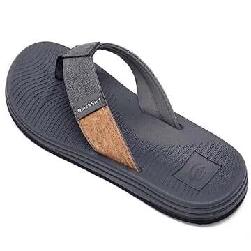 QUICK SURF Men Flip Flops with Arch Support for Outdoor Fun