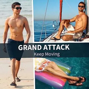 QUICK SURF Men Flip Flops with Arch Support for Outdoor Fun