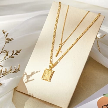 Stunning KELORIS PATH Gold Layered Initial Cross Necklace for Women