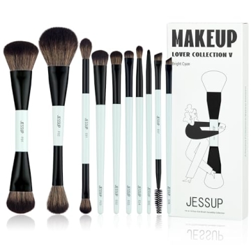 Jessup Makeup Brush Set 10pcs for Flawless Makeup Looks