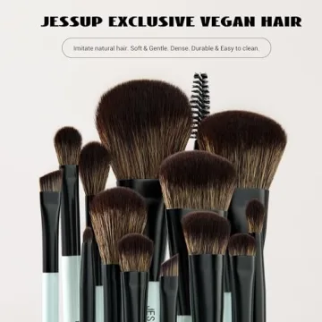 Jessup Makeup Brush Set 10pcs for Flawless Makeup Looks