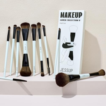 Jessup Makeup Brush Set 10pcs for Flawless Makeup Looks