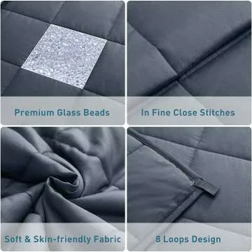 Cooling Weighted Blanket 15lbs Twin Size in Dark Grey