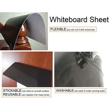 Whiteboard Sheets - Reusable Dry Erase Stickers for All