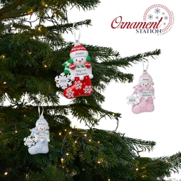 Personalized Baby's First Christmas Ornament with Free Customization