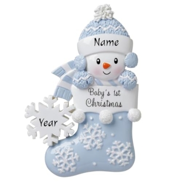 Personalized Baby's First Christmas Ornament with Free Customization