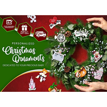 Personalized Baby's First Christmas Ornament with Free Customization