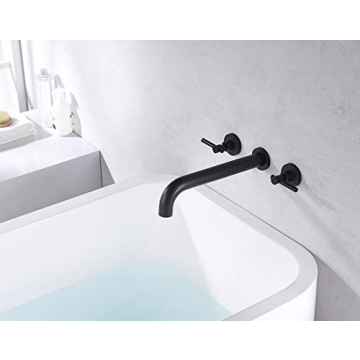 Sumerain Wall Mount Tub Filler in Matte Black