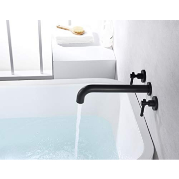 Sumerain Wall Mount Tub Filler in Matte Black