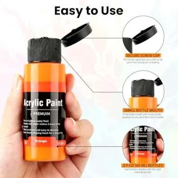 Acrylic Paint Set - 24 Vibrant Colors for All Crafting