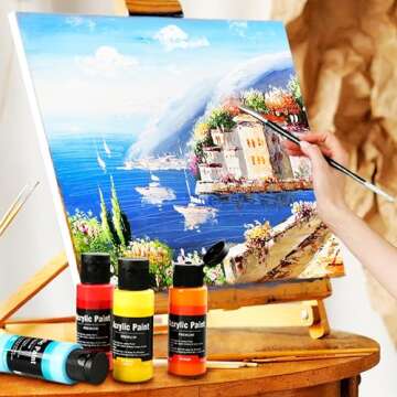 Acrylic Paint Set - 24 Vibrant Colors for All Crafting