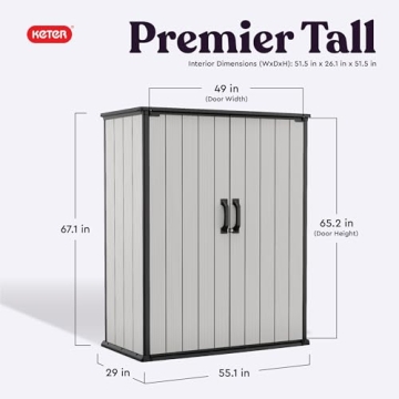 Keter Premier Resin Outdoor Storage Shed - Durable & Stylish