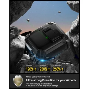 Pohgelan AirPods 4 Case with Lock & Phone Stand